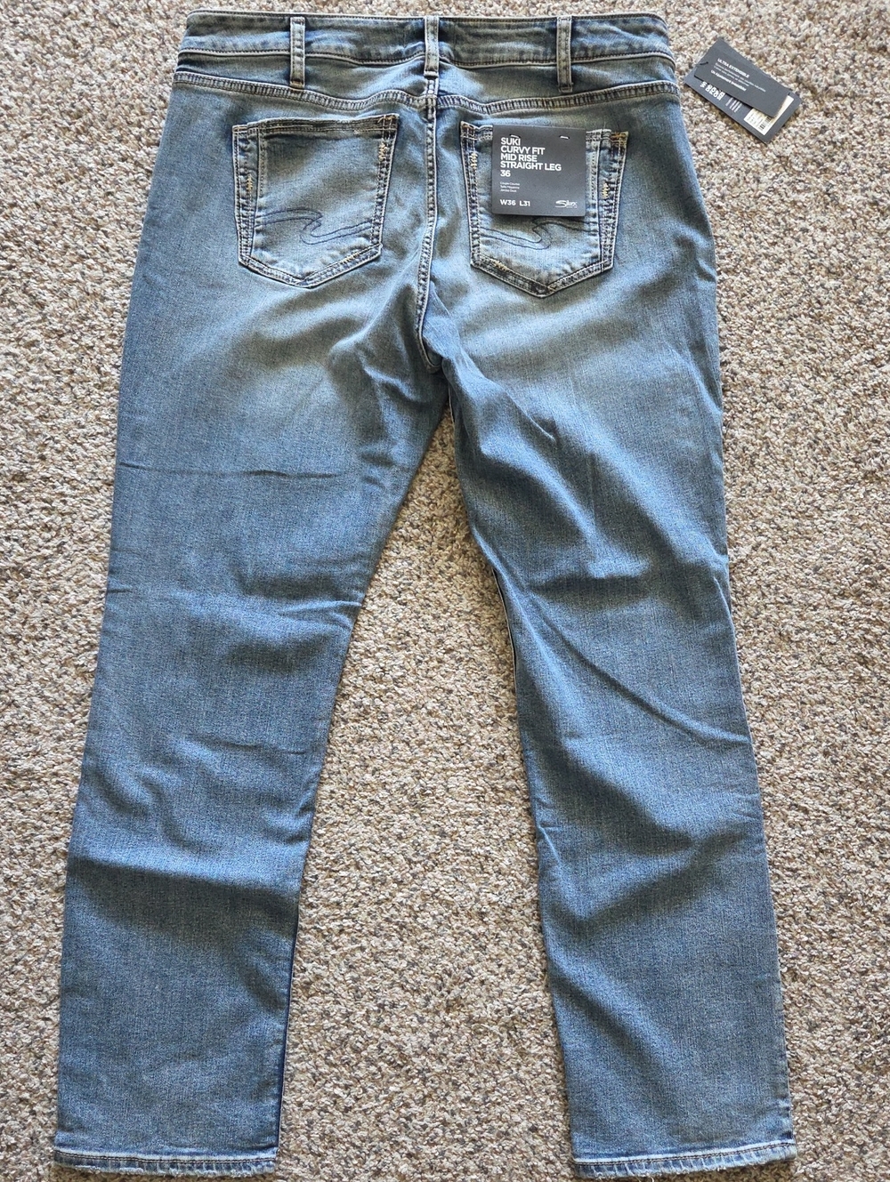 Silver Jeans Brand New Suki Straight Womens 36 X 31